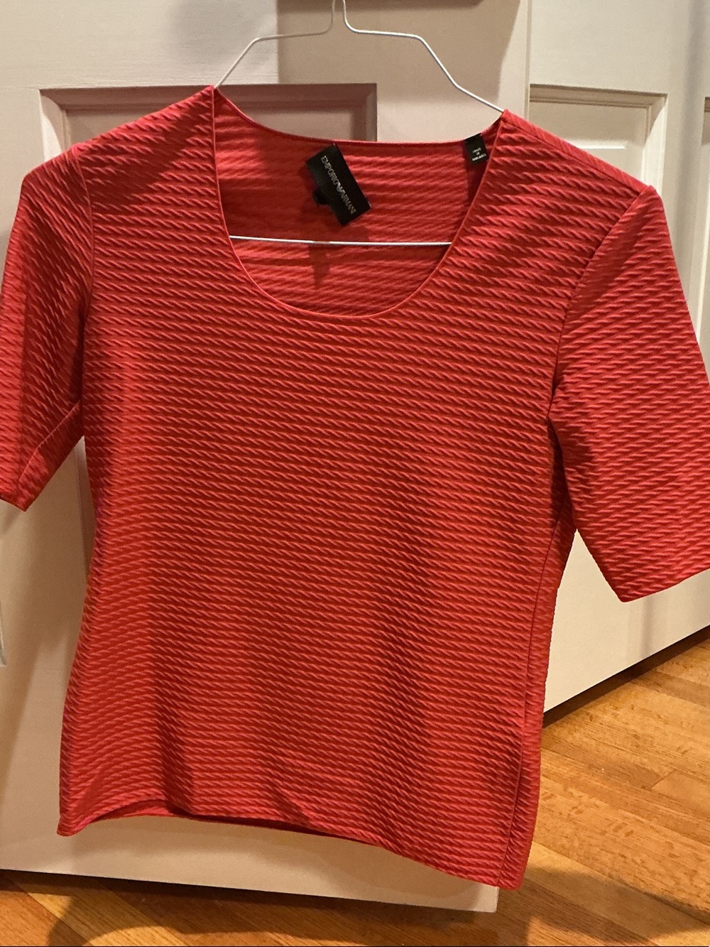 Emporio Armani Scoop Neck Short Sleeve Top